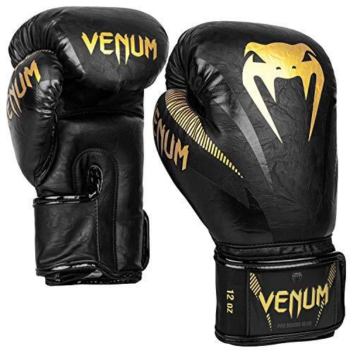 超安い品質 Venum インパクト (12oz) GoldBlack ー Gloves Boxing Impact ボクシンググローブ その他体育器具