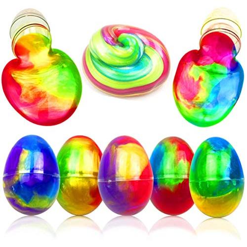 Anditoy 5 Pack Colorful Slime Eggs Stress Relief Toys for Kids Boys Girls E
