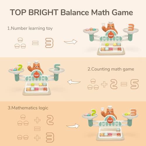 店舗併売品 TOP BRIGHT Balance Math Game for Kids， Preschool Math Games for Kids Ages 3