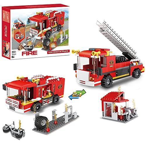 新発売 2 In 対象年齢6 12歳 ビルディングブリック プレゼント クリスマスギフト 救急玩具 消防車 組み立てキット 消防車 消防車 シティ消防車 1 電子玩具 Ahmedmostafa Us