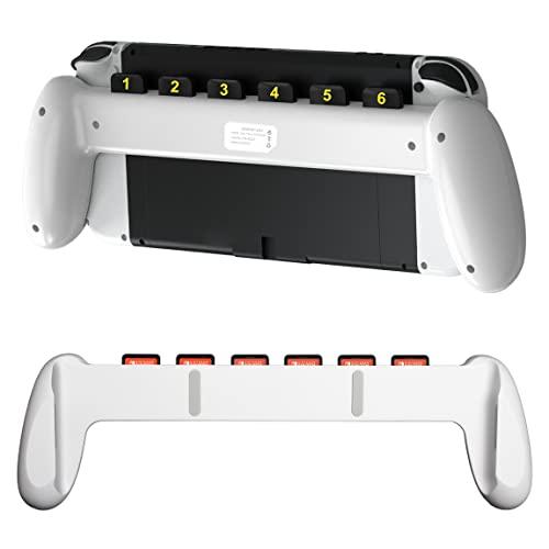 セール特価 ゲーム収納付きスイッチグリップ Nintendo Switch用グリップケース, ホワイト, 単色 機内持込み(ハードタイプ) セール特価 ゲーム収納付きスイッチグリップ Nintendo Switch用グリップケース, ホワイト, 単色 機内持込み(ハードタイプ)