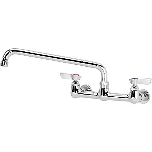 Krowne Commercial Series 8" Center Wall Mount Faucet, 16" Spout, Low
