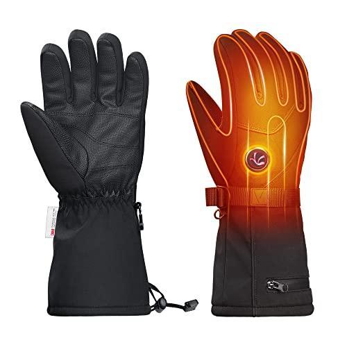 Battery Heated Gloves, VELAZZIO Rechargeable 4800mAh Electric Heating