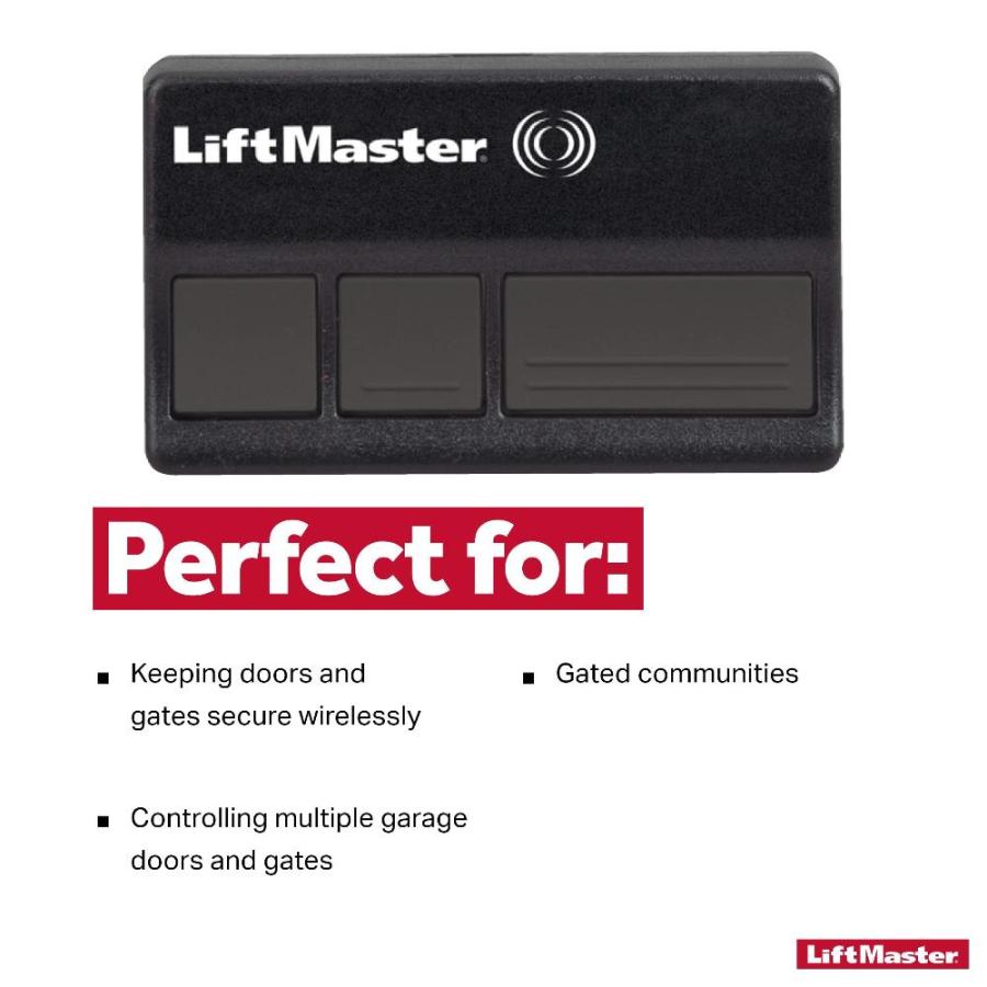 最大70％オフ LiftMaster 373LM セキュリティ+ 3ボタン ガレージドアオープナー リモコン バイザークリップ付き ー 1パック