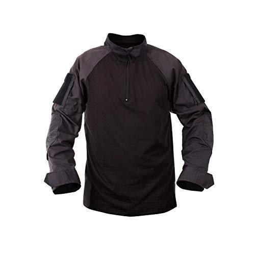 販売人気商品 ロスコ　コンバットシャツ　ジッパー付　ブラック (2XL， ブラック)