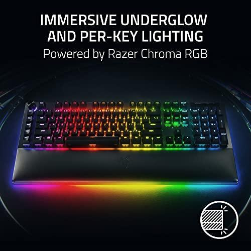 【訳あり】 Razer BlackWidow V4 Pro 有線メカニカルゲーミングキーボード:グリーンメカニカルスイッチ タクタイル&クリッキー ー ダブルショ