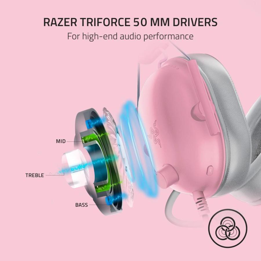 業界最高い品質 Razer BlackShark V2 X Gaming Headset: 7.1 Surround Sound ー 50mm Drivers ー M