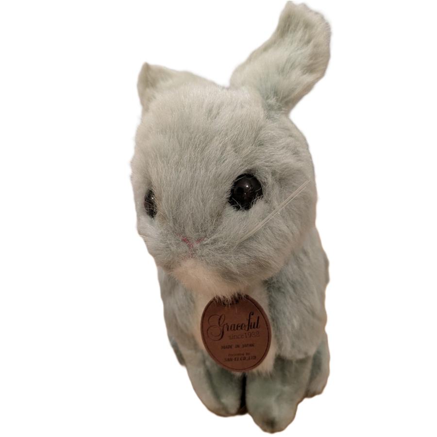 グレイスフル うさぎ 座り グレー 日本製 ぬいぐるみ ウサギ 三英貿易