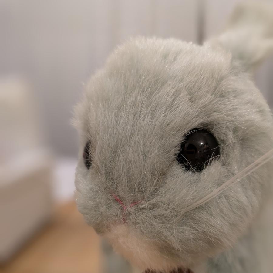 グレイスフル うさぎ 座り グレー 日本製 ぬいぐるみ ウサギ 三英貿易