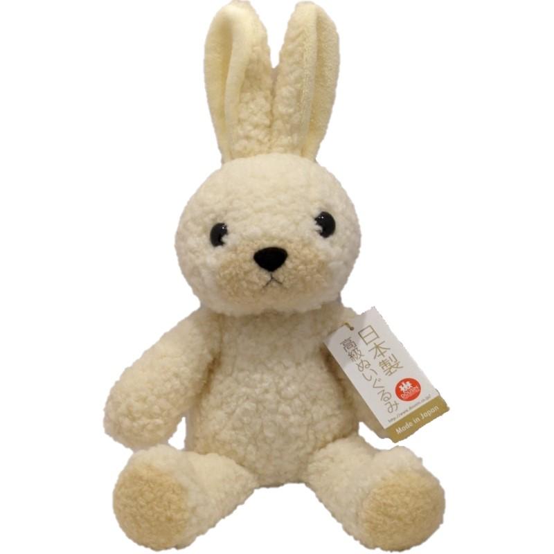  Cream Bunny 白　M　うさぎ　兎　動物　ぬいぐるみ ウサギのフカフカ Mサイズ クリーム 童心 うさぎ ぬいぐるみ 日本製