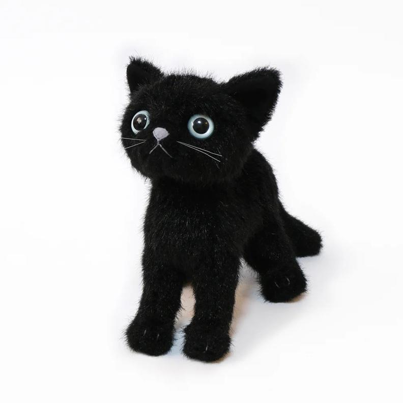 ドロップス クロ ブルーアイ cuddly 猫 ぬいぐるみ 黒猫 日本製