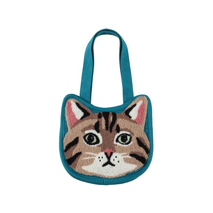 ティーグルキャット トートバッグ サガラ刺繍 猫 ネコ フレンズヒル母