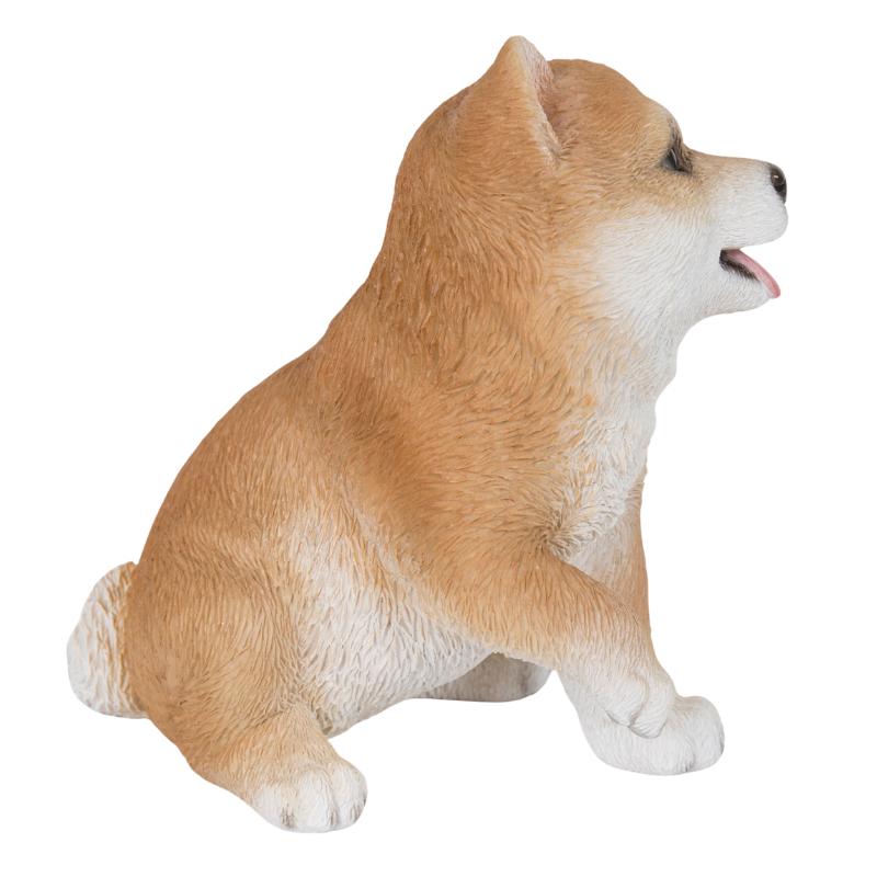見上げるお座り柴犬 woobia ウービア アニマルオブジェ 置物 犬