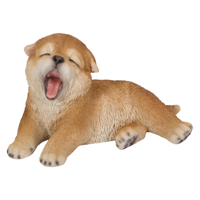 ブルテリアのあくび置物 あくびをしている秋田犬 woobia ウービア アニマルオブジェ 置物 犬