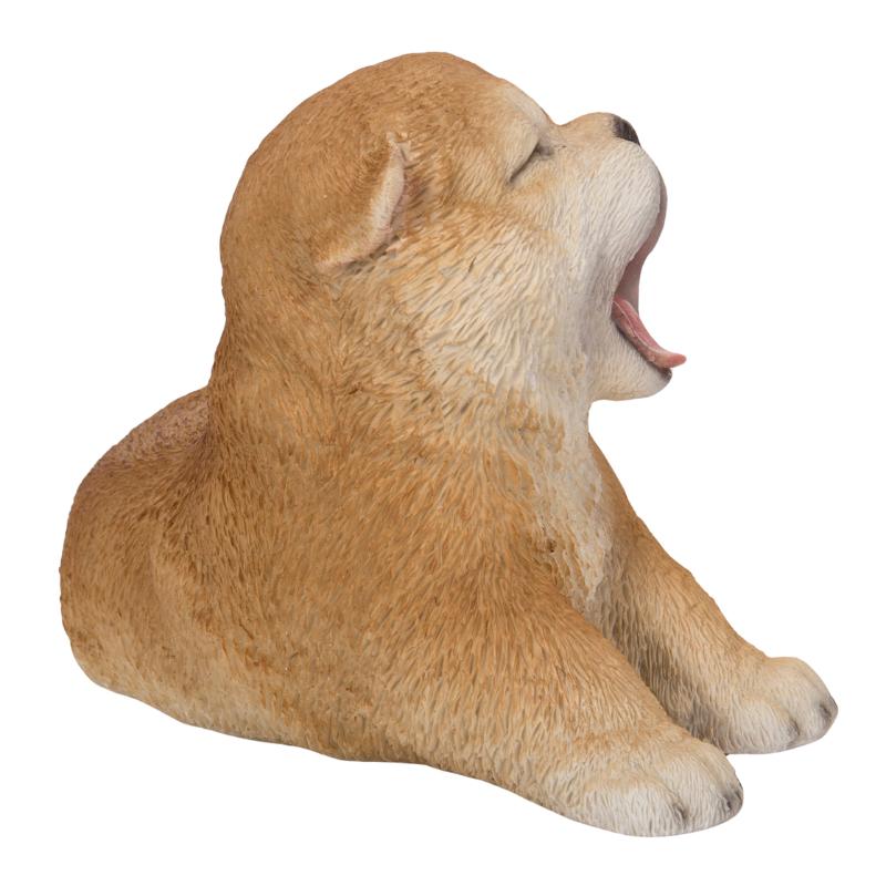 あくびをしている秋田犬 woobia ウービア アニマルオブジェ 置物 犬