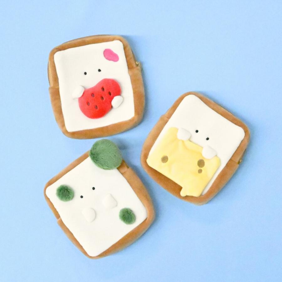 もちっと食ぱんさん マスコットポーチ ぬいぐるみ 食パン 逸品社