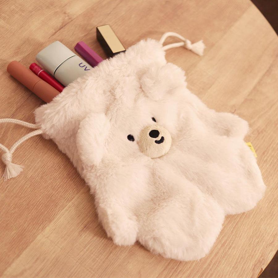 ころまるさん 巾着 こぐま ホワイト クマ ピージーデザイン Koromaru Kin Honda Store 通販 Yahoo ショッピング