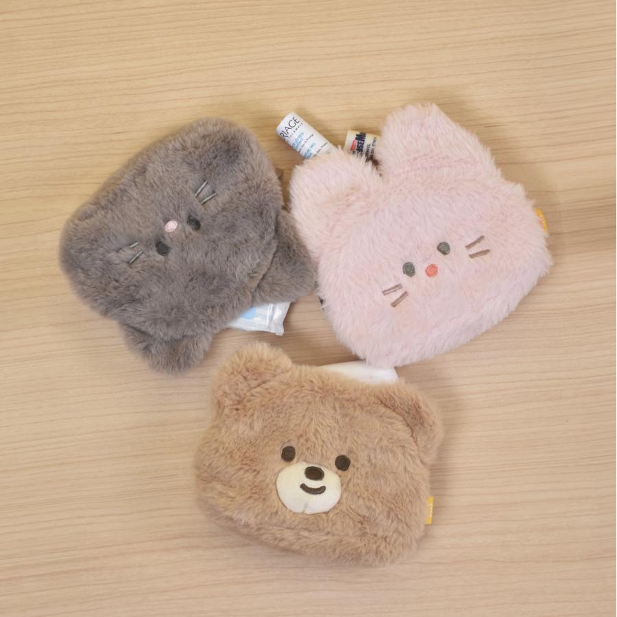 ころまるさん おかお ポーチ ウサギ クマ うさぎ ネコ 猫 ピー ころまるさん おかお ポーチ ウサギ クマ うさぎ ネコ 猫 ピー