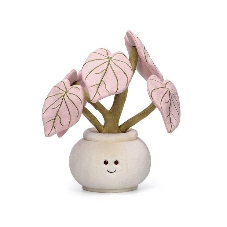 Pink Alocasia Odora ぬいぐるみ 観葉植物 アロカシア オドラ ピンク