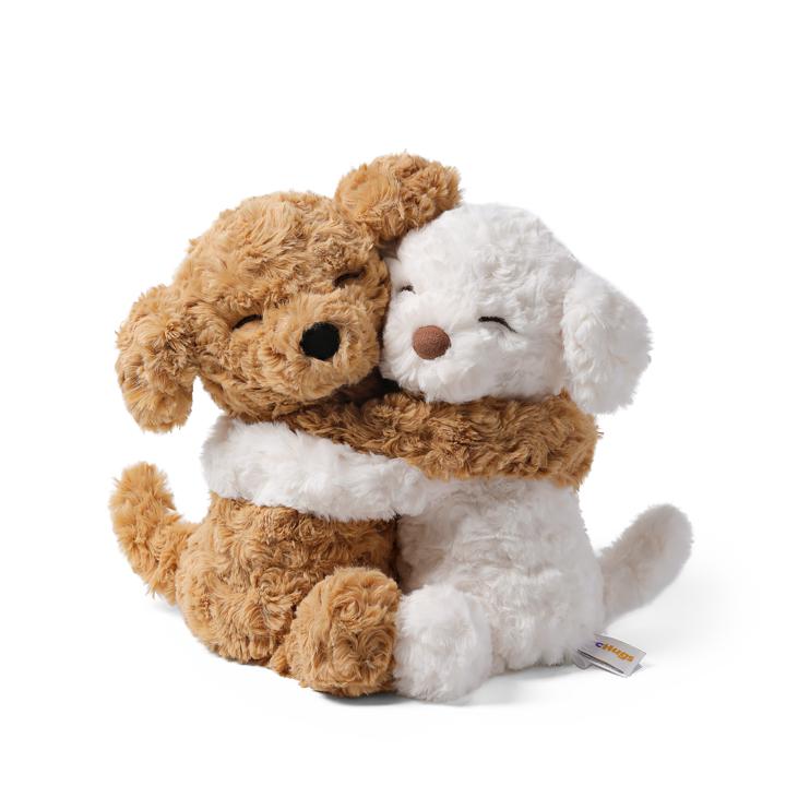 Harmony Hugging The Puppy ぬいぐるみ 犬 ハグ 抱きつき ペア McHugs