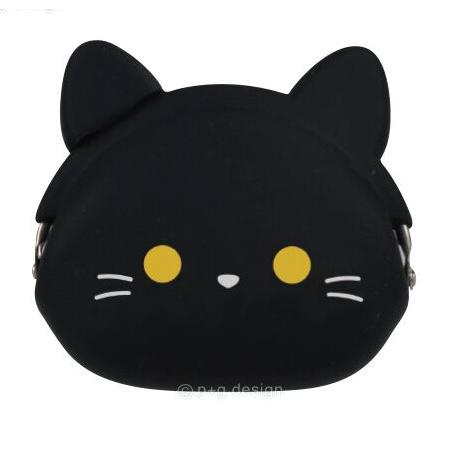 mimi POCHI Friends クロ シリコン がまぐち 猫 ネコ ピージーデザイン