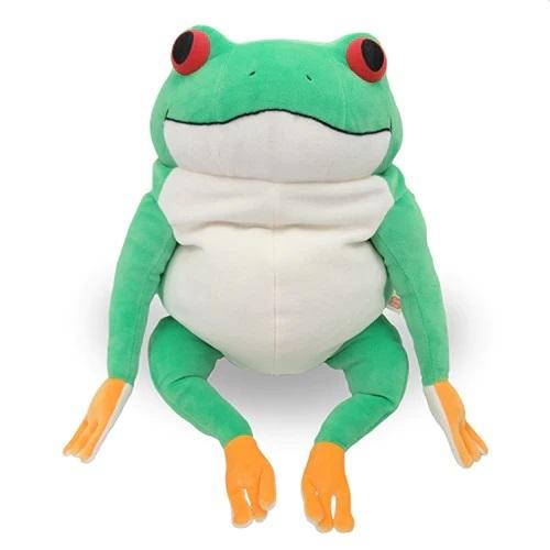 もちかえる 緑 Lサイズ カエル ぬいぐるみ シナダグローバル もちかえる 緑 Lサイズ カエル ぬいぐるみ シナダグローバル
