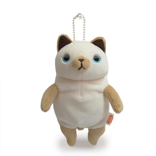 もちねこ ミニ シャム キーホルダー マスコット ネコ ぬいぐるみ もちねこ ミニ シャム キーホルダー マスコット ネコ ぬいぐるみ