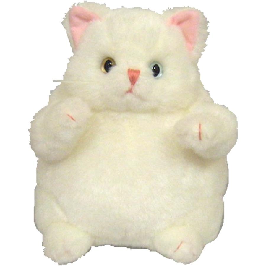 こまちM ぬいぐるみ でぶ猫こてつ 日本製 ネコ 白猫 オッドアイ
