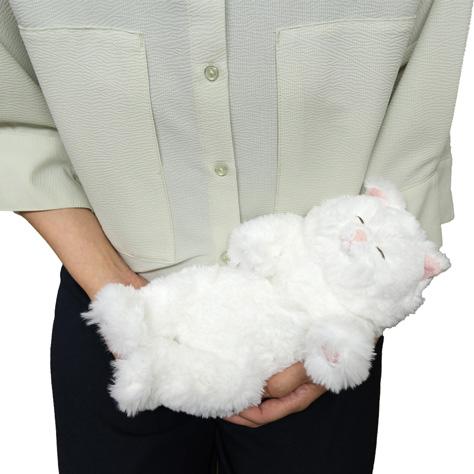 ひざねこ すやすや S ペルシャ WH 小さいサイズ 猫 ぬいぐるみ ネコ