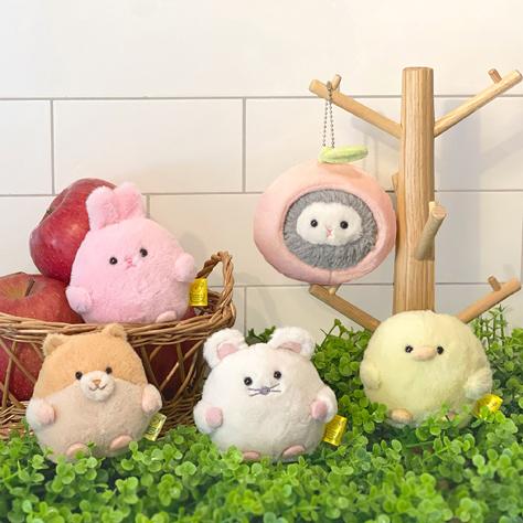 ポッコとりんご キーチェーン ハムスター BR ぬいぐるみ ポッコとりんご キーチェーン ハムスター BR ぬいぐるみ