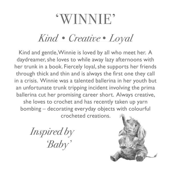 レンデール ぞうのウィニー Winnie ジュニアサイズ  ぬいぐるみ ゾウ Wrendale Designsの画像