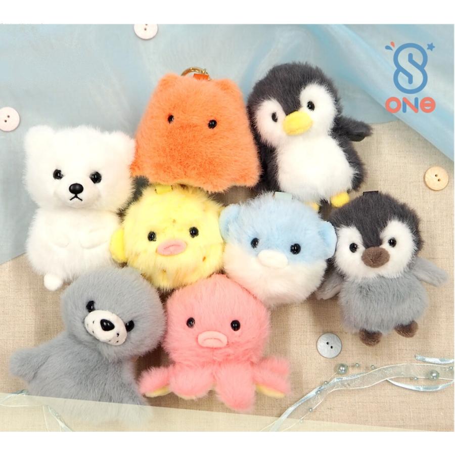my pon ぬいぐるみ チャーム 海 ペンギン メンダコ フグ タコ シロクマ
