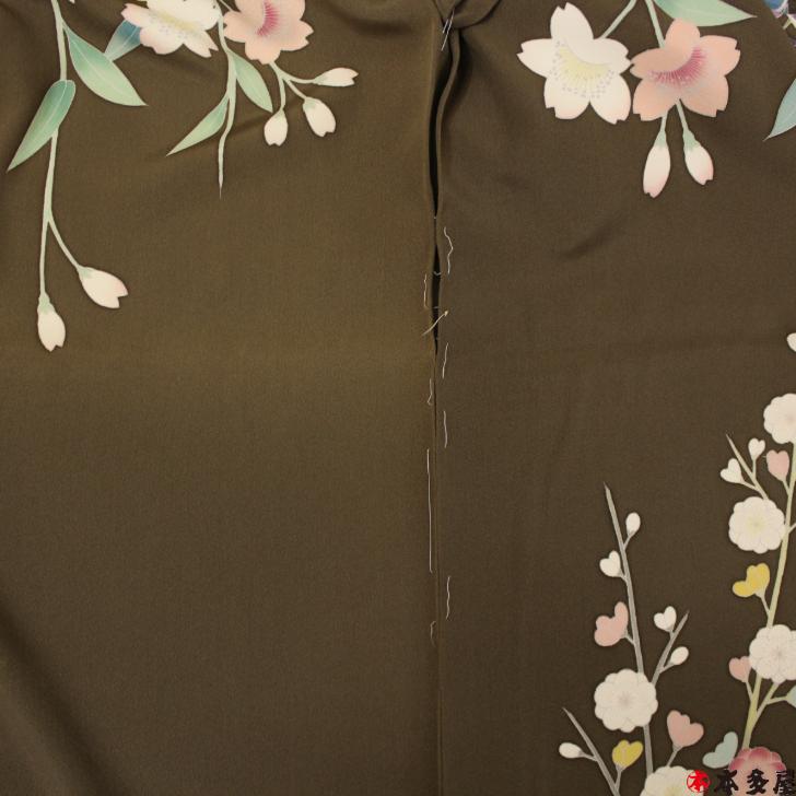 振袖 本加賀友禅 落款 仮絵羽 未仕立て 昭和後期 秘蔵品 蔵出し品 経年