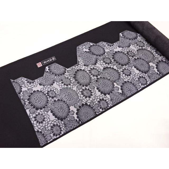 名古屋帯 なごやおび 生地 反物 越後型染 福井県 染帯 染め帯 落款入り  