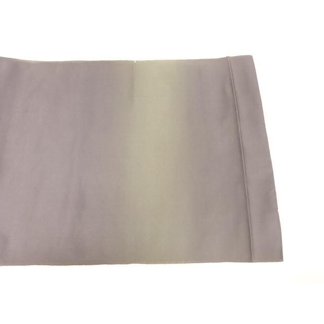 訳あり ヤケ有 タグ無し 名古屋帯 墨灰系色地 かのこ 鹿の子 絞り織り  