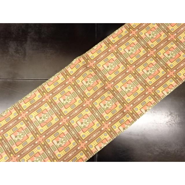 龍村美術織物 新品 コプト甲冑異文 仕立上り品 袋 名古屋帯 光波帯 袋  