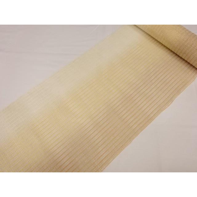 夏帯 手織り 白 生成り 暈し 八寸 名古屋帯 八寸なごや帯 京都府 京都 