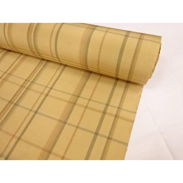 伊那紬 反物 着物 草木染 りんご いちい ベージュ色系色地 クリーム 