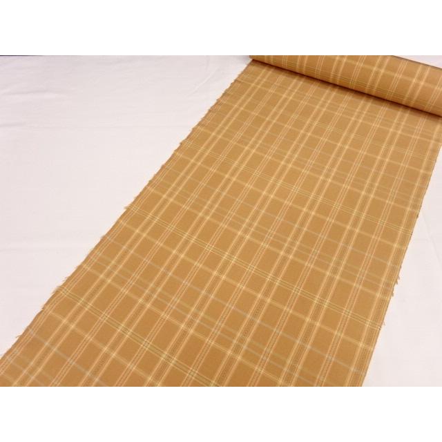 伊那紬 反物 着物 草木染 りんご いちい クリームオレンジ