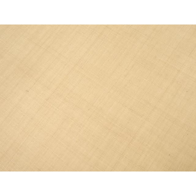 新品 裄7２ｃｍ 幅広 草木染 真綿紬 反物 正絹 Ｇｓ526 未着品 リサイクル紬 真綿紬 絣織り 麻ノ葉 緯双絣 洒落着物 黒