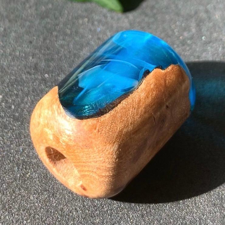 帯留め おびどめ ウッドレジン woodresin 作品No.4 手作り