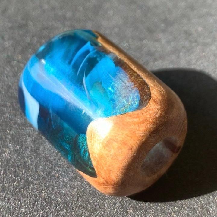 帯留め おびどめ ウッドレジン woodresin 作品No.4 手作り