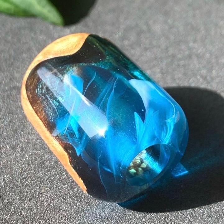 帯留め おびどめ ウッドレジン woodresin 作品No.4 手作り