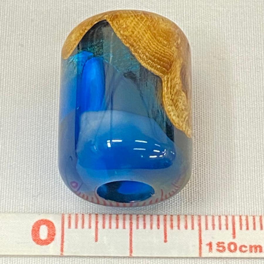 帯留め おびどめ ウッドレジン woodresin 作品No.4 手作り