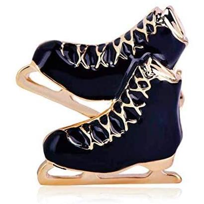 ファッション 緑林シリーズ Loves ラブズ ブローチ アイススケート 黒 靴 男女兼用 ギフト ベルベット調ポーチ付き 4ubpsdvnkm Wrestlesquare Com
