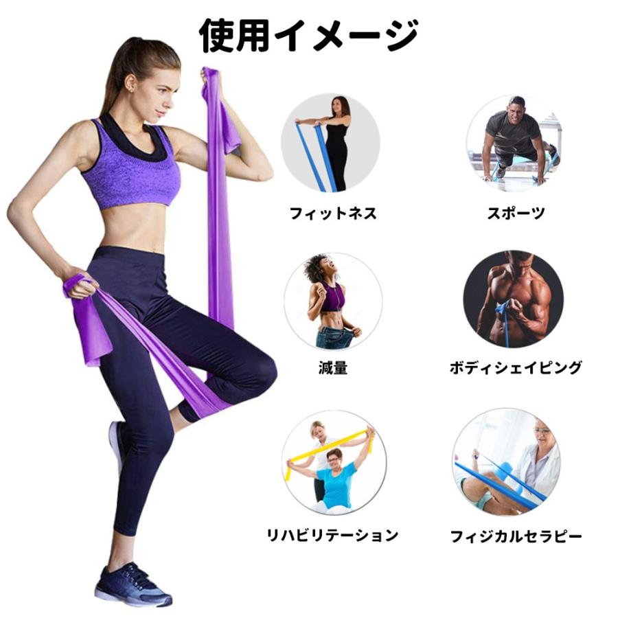 エクササイズバンド 3本 トレーニングチューブ ゴムバンド ストレッチ