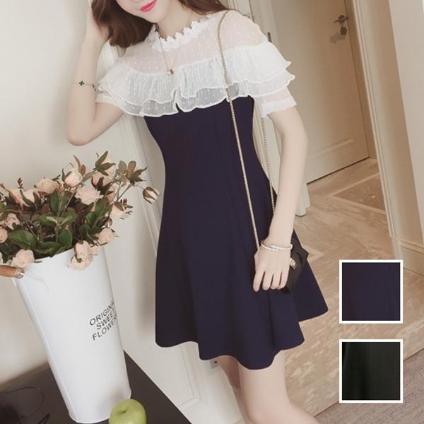 韓国 ワンピース 夏 春 カジュアル ゴシックレース マイクロプリーツ フリル ティアード袖 フレア ミニ パーティー Nalof868 代 30代 40代 Tnalof868 韓国ワンピース ドレス Natu Loha 通販 Yahoo ショッピング