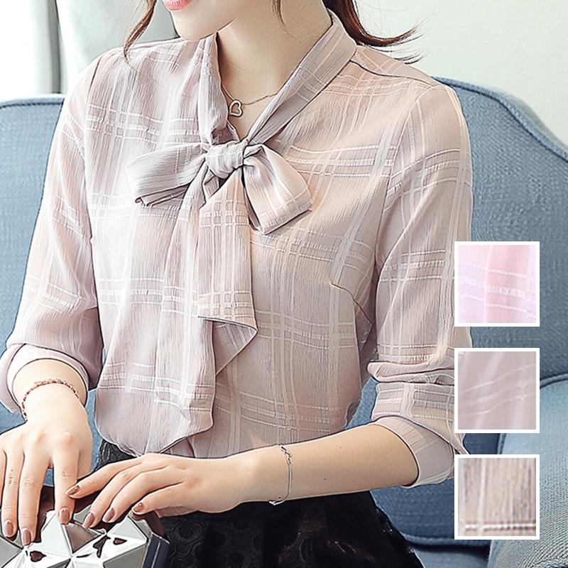 韓国 ファッション レディース トップス ブラウス シャツ 夏 春 秋 カジュアル シアー シフォン シワ加工 楊柳 ボウタイ Nalog228 代 30代 40代 Tnalog228 韓国ワンピース ドレス Natu Loha 通販 Yahoo ショッピング