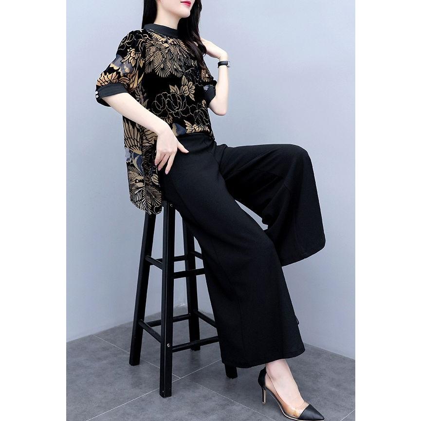 韓国 ファッション レディース セットアップ 秋 冬 カジュアル 和柄 シアー 五分袖 プルオーバー ワイドパンツ Naloh135 代 30代 40代 Tnaloh135 韓国ワンピース ドレス Natu Loha 通販 Yahoo ショッピング