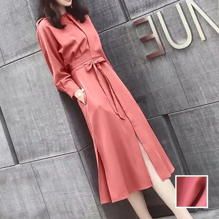 韓国 ワンピース 春 夏 カジュアル くすみピンク ノーカラー 七分袖 エレガント Naloh431 代 30代 40代 Tnaloh431 韓国 ワンピース ドレス Natu Loha 通販 Yahoo ショッピング